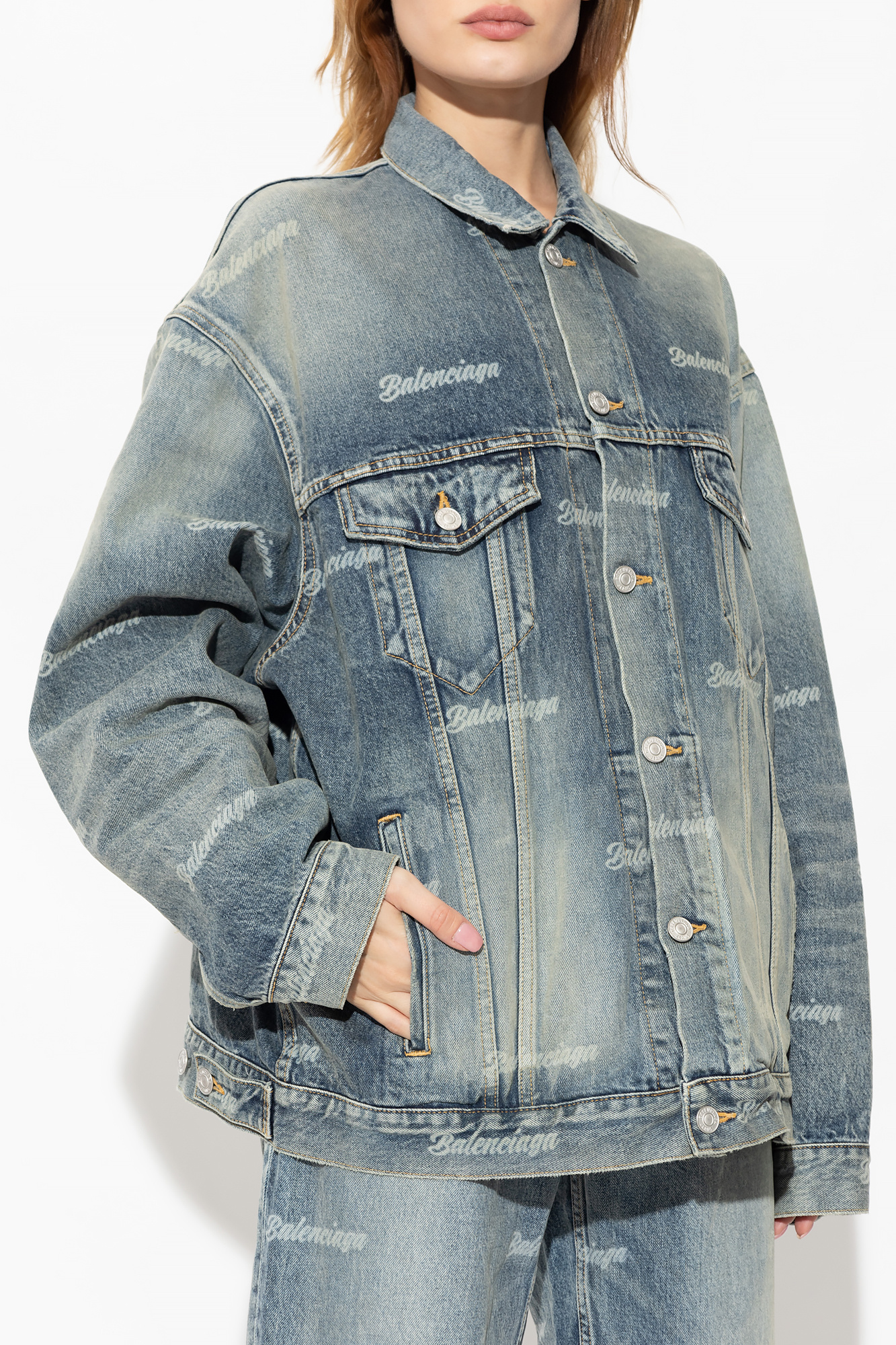 Balenciaga oversized denim store jacket